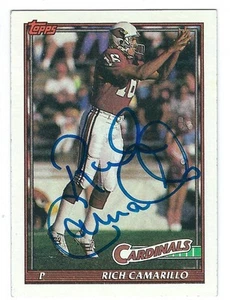 Autographed 1991 TOPPS Rich Camarillo Phoenix Cardinals Card #504 w/COA - Picture 1 of 1