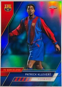 22/23 Topps Barcelona Chrome, Patrick Kluivert #84 Blue Parallel Card #42/75 - Picture 1 of 2