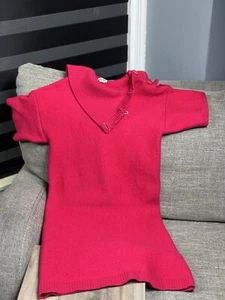 Lacoste Wool Sweater Dress Women’s Pink Turtleneck Cowl neck - Picture 1 of 10