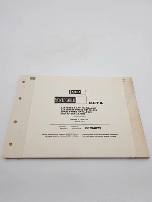 Manuale officina aggiornamento catalogo ricambi Lancia Beta Montecarlo Scorpion. - Immagine 1 di 4