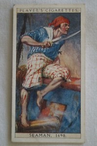 History of Naval Dress Vintage 1930 Pre WWII John Player Card Seaman 1690