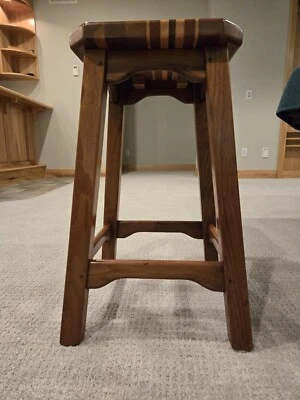 Lance Munn Art & Crafts Walnut Stool - Image 1 of 4