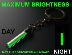 The BRIGHTEST Glow In The Dark Key chain Money Can Buy-Pure Strontium Aluminate! - Picture 1 of 5