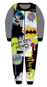 Boys Batman All In One Character Loungewear Kids 1Onesie Pyjamas Onezee Pjs Set - Picture 1 of 1