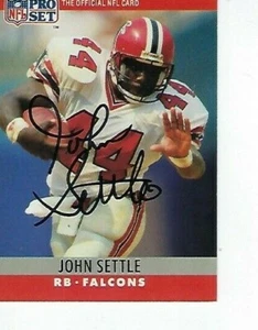 JOHN SETTLE SIGNED 1990 PROSET #37 - ATLANTA FALCONS - Picture 1 of 1