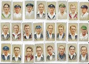 LOT 24 1934 Vintage John Player and Sons - Cricket Cards
