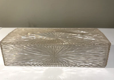 Soporte de cubierta de caja de pañuelos de acrílico vintage Starburst Celebrity Inc Foto 1 de 4