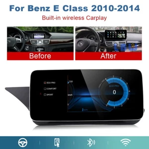 Pantalla de 10,25" Android 10.0 Coche GPS Navegador Inalámbrico Carplay para Benz Clase E W212 - Imagen 1 de 11