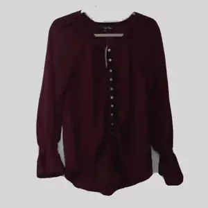 Sonja Betro $71 woven top Rasin Blouse Top SMALL - Picture 1 of 8