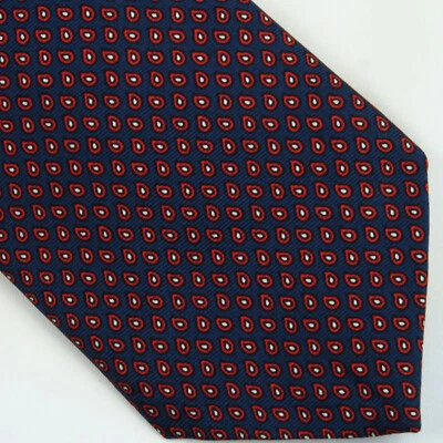 Corbata de cuello vintage sin marca Foulard de cachemira para hombre azul rojo 55"x2,75" ajustada preppy Foto 1 de 4