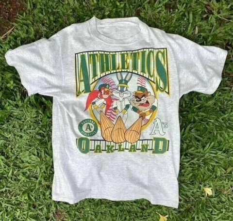 Oakland Athletics Vintage 1993 MLB T Shirt Funny Ash Cotton Tee Gift Men Cover