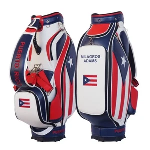 PUERTO RICO Flag Golf Bag -Fully Customized with your name, logo, and colors! - Picture 1 of 1