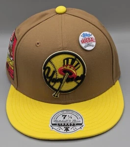 New York Yankees Mitchell & Ness Topps Fitted Hat Cap Size 7 1/4 - Picture 1 of 6