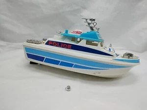 Vintage 1980s Police Speed Boat Toy 8" - Picture 1 of 12