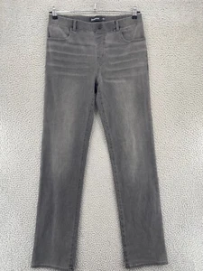 Betabrand Jeans Womens Large Long Gray Pull On Straight Stretch Denim Everyday - Picture 1 of 12