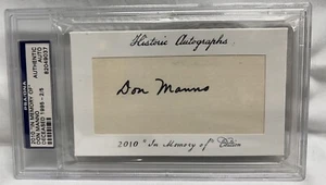 Don Manno Baseball Player Boston Braves Signature PSA Authenticated 2010 - Picture 1 of 3