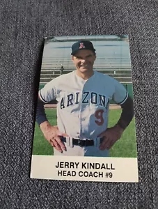 1988 Arizona Wildcats Police #9 Jerry Kindall Head Coach Baseball Card Rare - Picture 1 of 3