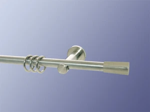 Gardinenstange Nickel gebürstet 16mm Modell Mallorca incl. Ringe - Picture 1 of 1