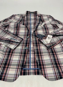 New Paisley & Gray Blazer Button Up Plaid Multicolor 42R Men's A82 Was$ 250 - Picture 1 of 11