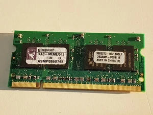 Genuine Used DDR2 RAM 512mb PC2-5300S Laptop RAM Kingston 9905272 - Afbeelding 1 van 2