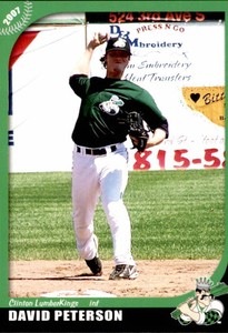 2007 Clinton Lumberkings Grandstand #22 David Peterson Beaverton Oregon OR Card