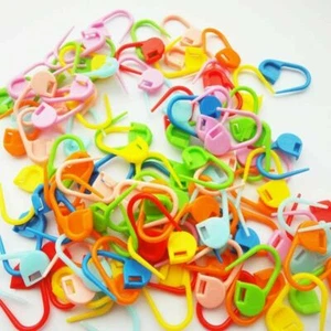 100Pcs Knitting Craft Crochet Locking Stitch Needle Markers Clip Colorful BEST - Picture 1 of 9