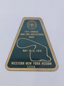 1970 14th Lake Erie NY Race Sports Car Club Of America Dash Emblem Plaque SCCA - Picture 1 of 2