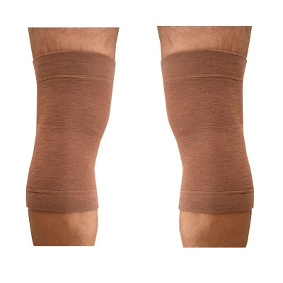 2 KNIESCHONER WOLLE 95% WOOL KNEE SUPPORT TRAUMA KALT BODYPERFECT MADE IN ITALY