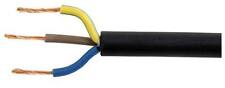 6m 1.5mm 3 Core Black Electrical Flex / Cable / Wire. 240 Volt Mains Lead 13 Amp