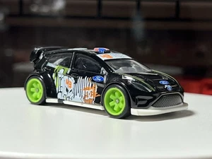 Hot Wheels Black Ken Block Ford Fiesta Hoonigan Rally 1:64 Wheelswapped Custom - Picture 1 of 10