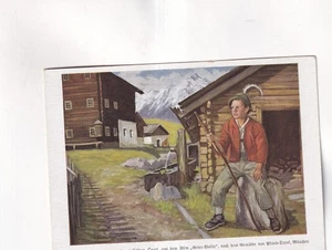 4694) Grüner FRANZL mit BERGHOF aus SÖLDEN - Ötztal - Film GEIER WALLY - alt ! - Picture 1 of 2