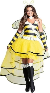 Womens Halloween Bee Costume Cosplay Bumblebee Fancy Dress Size XXL - Picture 1 of 3