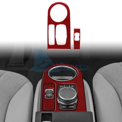 Center Multimedia Button Panel Stickers For BMW i3 2013-2022 Red Carbon Fiber - image 1 of 4