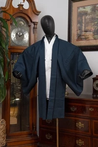 DEAR VANILLA JAPANESE HAORI JACKET MEN'S KIMONO AUTHENTIC JAPAN GENUINE VINTAGE - Picture 1 of 8