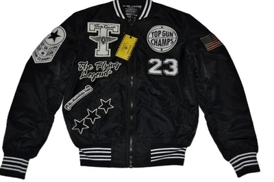 AUTHENTIC TOP GUN "FLYING LEGEND" 23 LIGHTWEIGHT JACKET BLACK  MENS NWT - Image 1 of 4