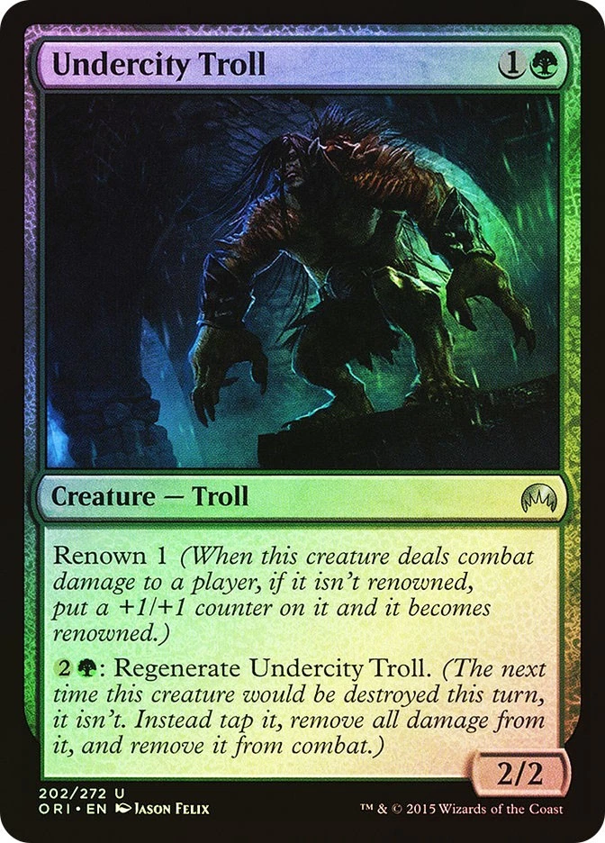 MTG FOIL Undercity Troll  - Magic Origins #202 - Image 1 of 1