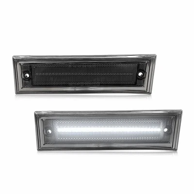 For 1981-1986 GMC K1500 K2500 K3500 Pickup Front LED Side Marker Light Smoked 2X - Image 1 of 4