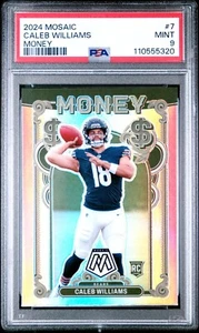 Caleb Williams 2024 Panini Mosaic Money Prizm Case Hit PSA 9 Rookie Bears - Picture 1 of 2