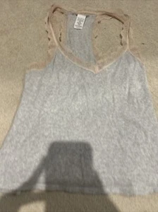 Bras N Things Grey And Pink Lace Pj Top Size 8 - Picture 1 of 2