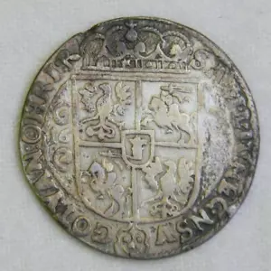 POLAND, Sigizmund III era 1622-1626 silver Ort 1/4 Thaler; about F - Picture 1 of 2