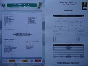 Data Service Infoservice Pokal Finale 2016 Bayern München - Borussia Dortmund  - Picture 1 of 1