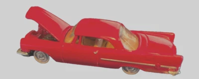 HO Scale Red Vintage Metal Diecast Vehicle Color Red 1:87 - Image 1 of 4