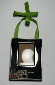 Lenox KATE SPADE Silver Photo Ornament Frame BIRDS OF A FEATHER Ribbon - Picture 1 of 9