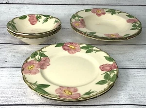 Franciscan China Bread Plates & Bowls Desert Rose Earthenware Lot of 6 - Picture 1 of 12