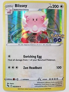 HOLO Blissey 052/078 LP B2G1F GO Sword Shield Pokemon Card $2 Combined Shipping - Picture 1 of 2