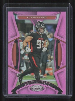 2023 Panini Certified Grady Jarrett #7 Mirror Pink Holo /199 Atlanta Falcons - Image 1 of 2