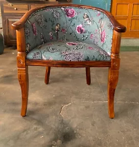 Indio Madera Maciza Silla Tradicional Tallado Sillón Para Comedor Muebles - Imagen 1 de 10