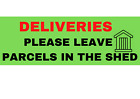 delivery instructions signs parcel letters instructions stickers UK house doors