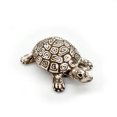 Ceramic Decor Aquarium Turtle 4 5/16x5 1/2x2 3/8in ( L/B/H) Terrarium Cave Decor - Image 1 of 4
