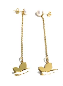 Pendientes Mariposa Perlas Fresh Water Plata de Ley Amarillo Mariposa - Imagen 1 de 4